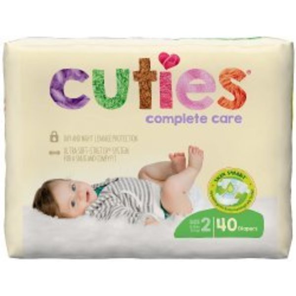 Cuties Complete Care Baby Diaper Size 2, 12 to 18 lbs., PK 160 CCC02